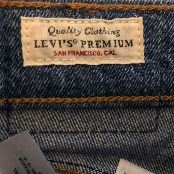 LEVI'S 501® Patchwork Stretch Skinny Blue Jeans Size 30x26 - Picture 5 of 9